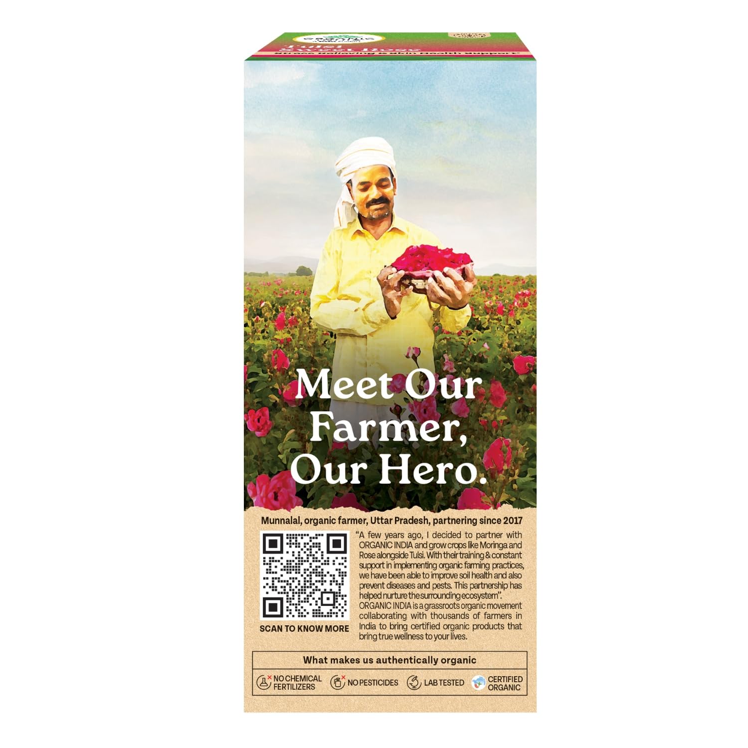 A TATA Product - Organic India Tulsi Sweet Rose - 25 Tea Bags