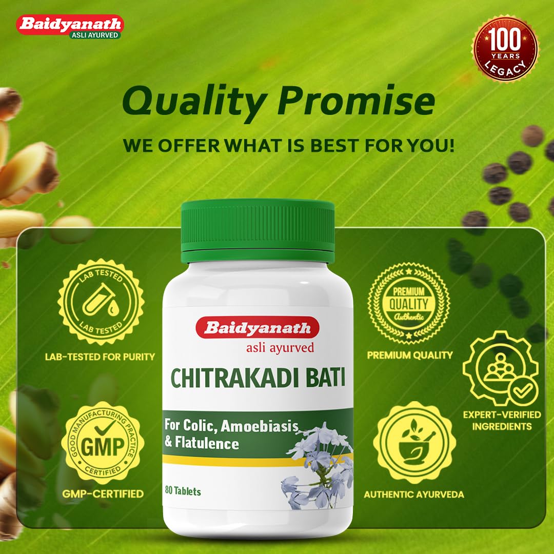 Baidyanath Chitrakadi Bati 80 Tablets