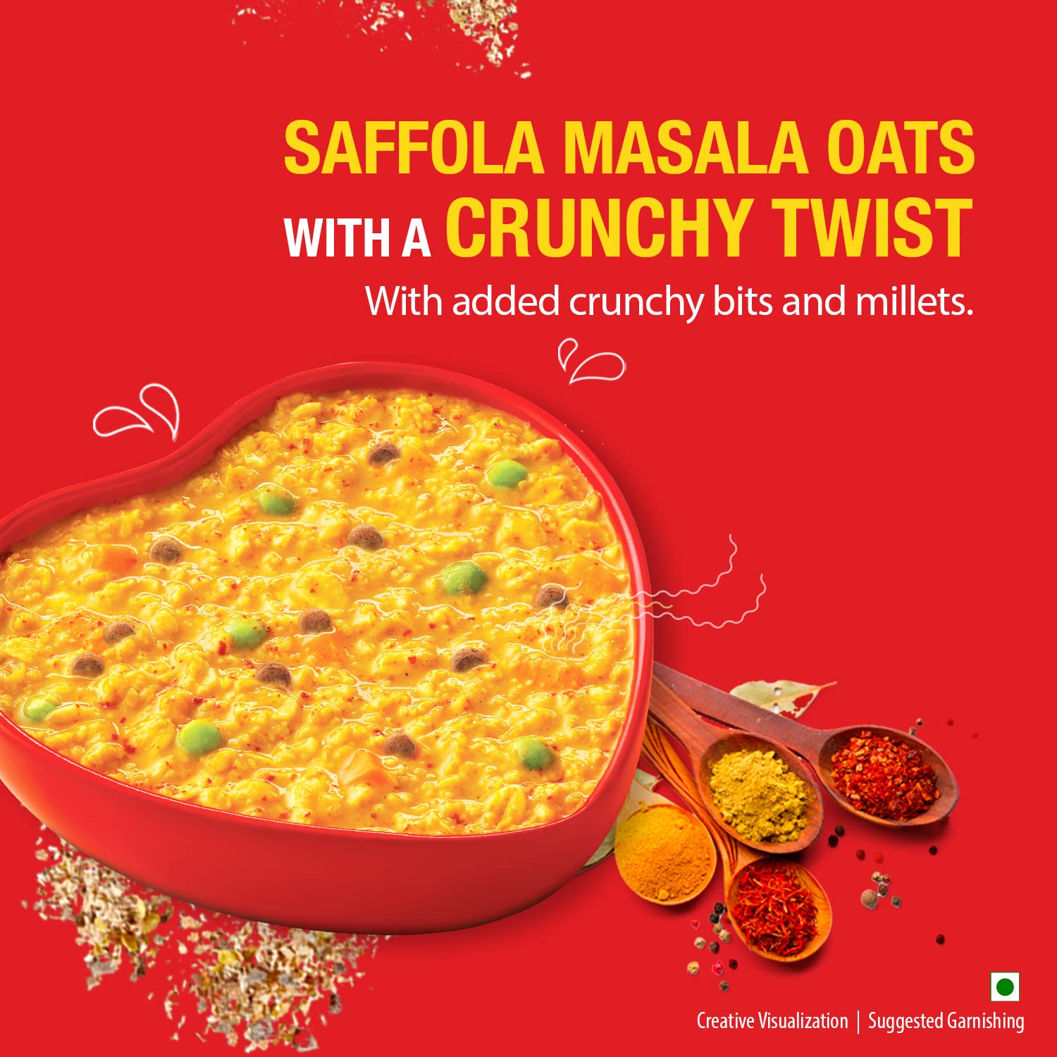Saffola Karara Crunch Masala Oats - 500 gm