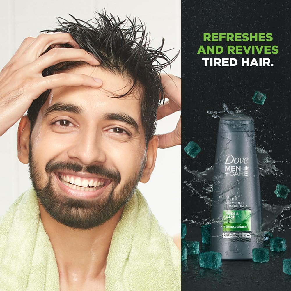 Dove Men +Care Fresh & Clean 2 In 1 Shampoo + Conditioner - 340 ml
