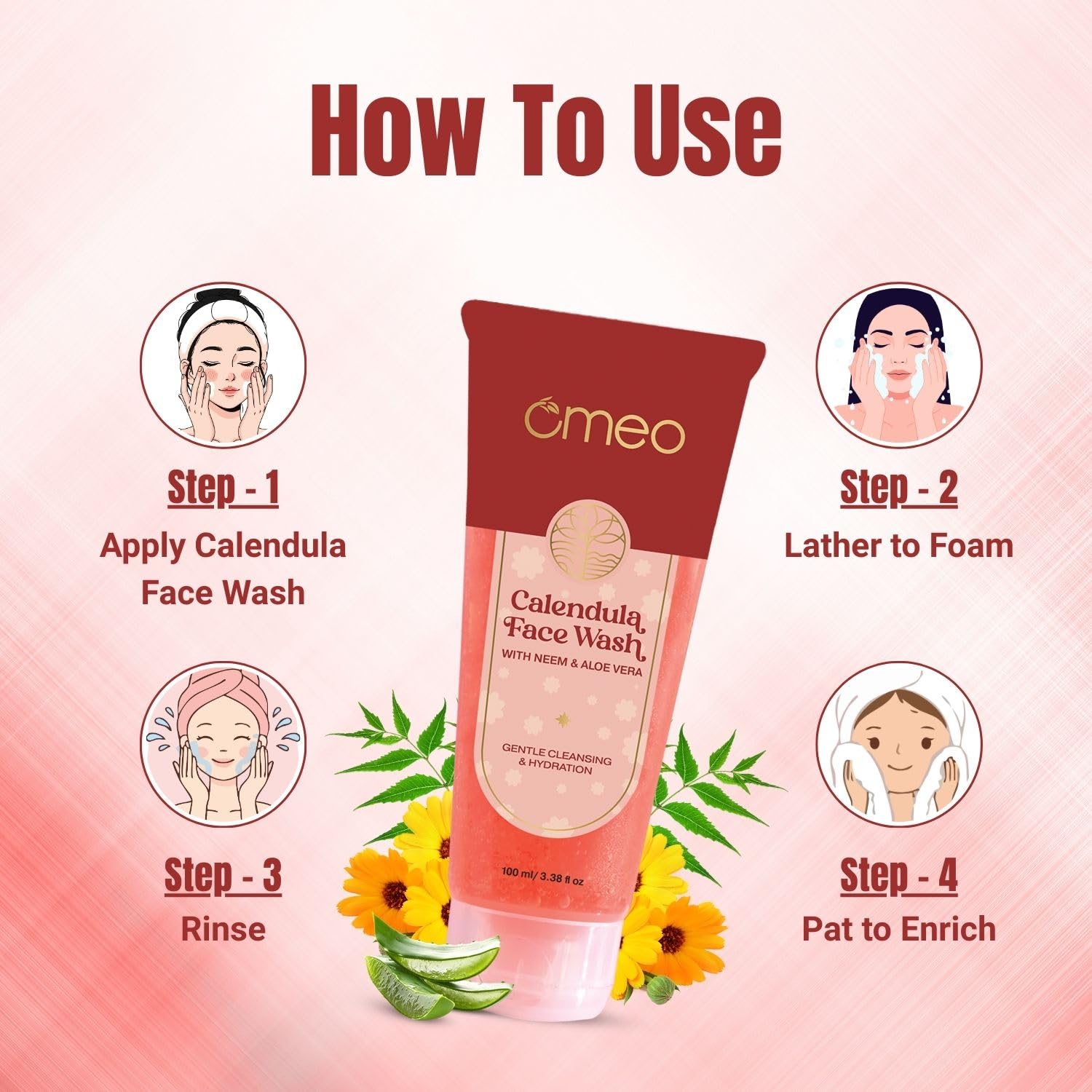 Bjain Homeopathy Omeo Calendula Face Wash - 100 ml