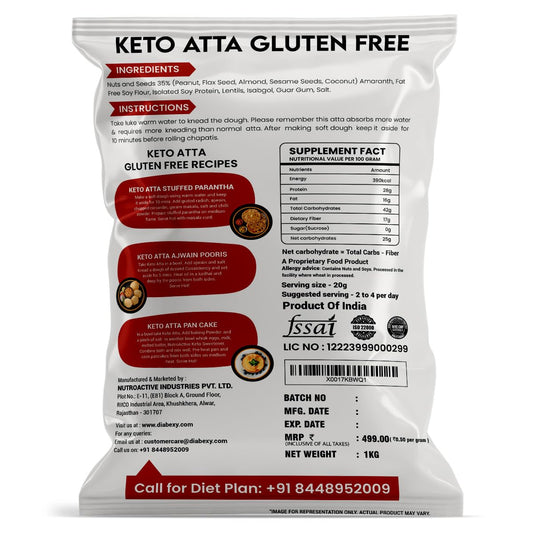 NutroActive Keto Atta Gluten Free - 1 kg