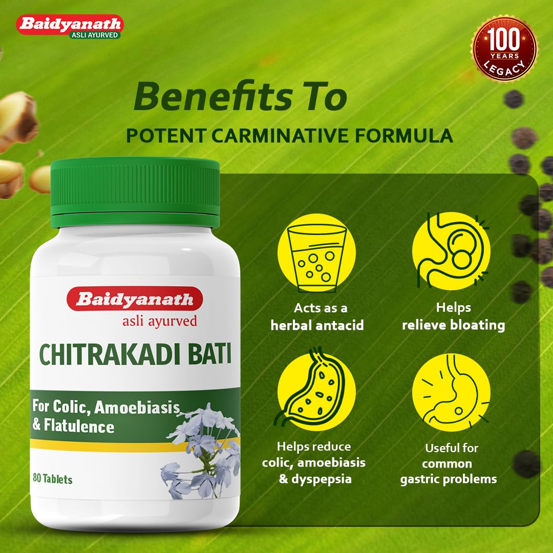 Baidyanath Chitrakadi Bati 80 Tablets