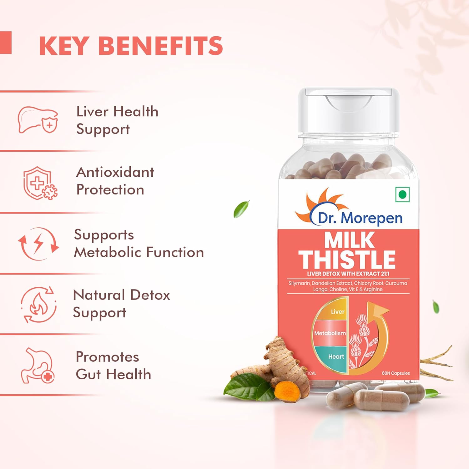 DR. MOREPEN Milk Thistle | Nature's Goodness for Men and Women | (60 Capsules)
