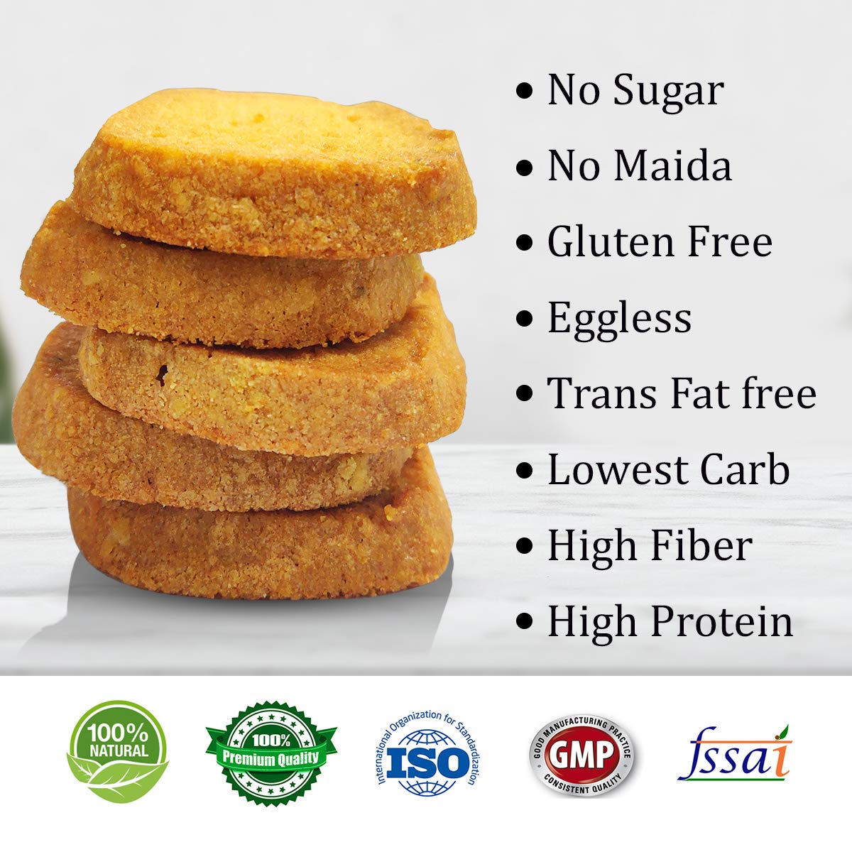 NutroActive Keto Coconut Cookies | Low Carb Cookie/Biscuits | Gluten-Free Biscuit- 200g