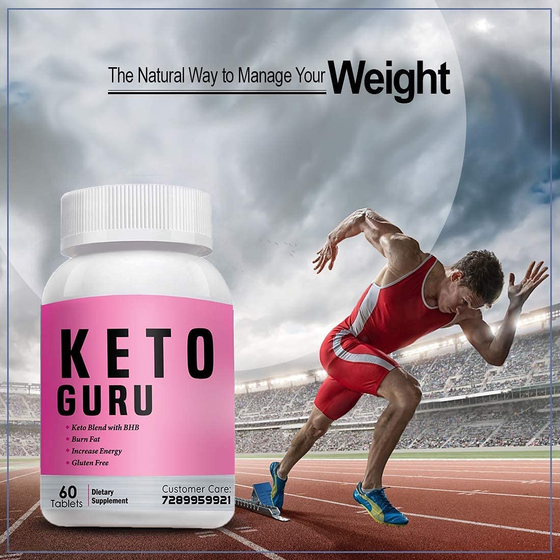 Vokin Biotech Keto Guru Tablets for weight loss | Fat Burner Supplement - 60 tabs