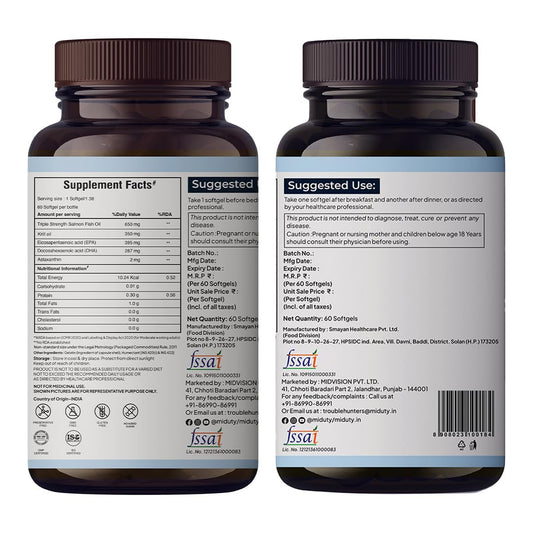 Miduty by Palak Notes Krill Omega Complex Softgels - 60 softgels