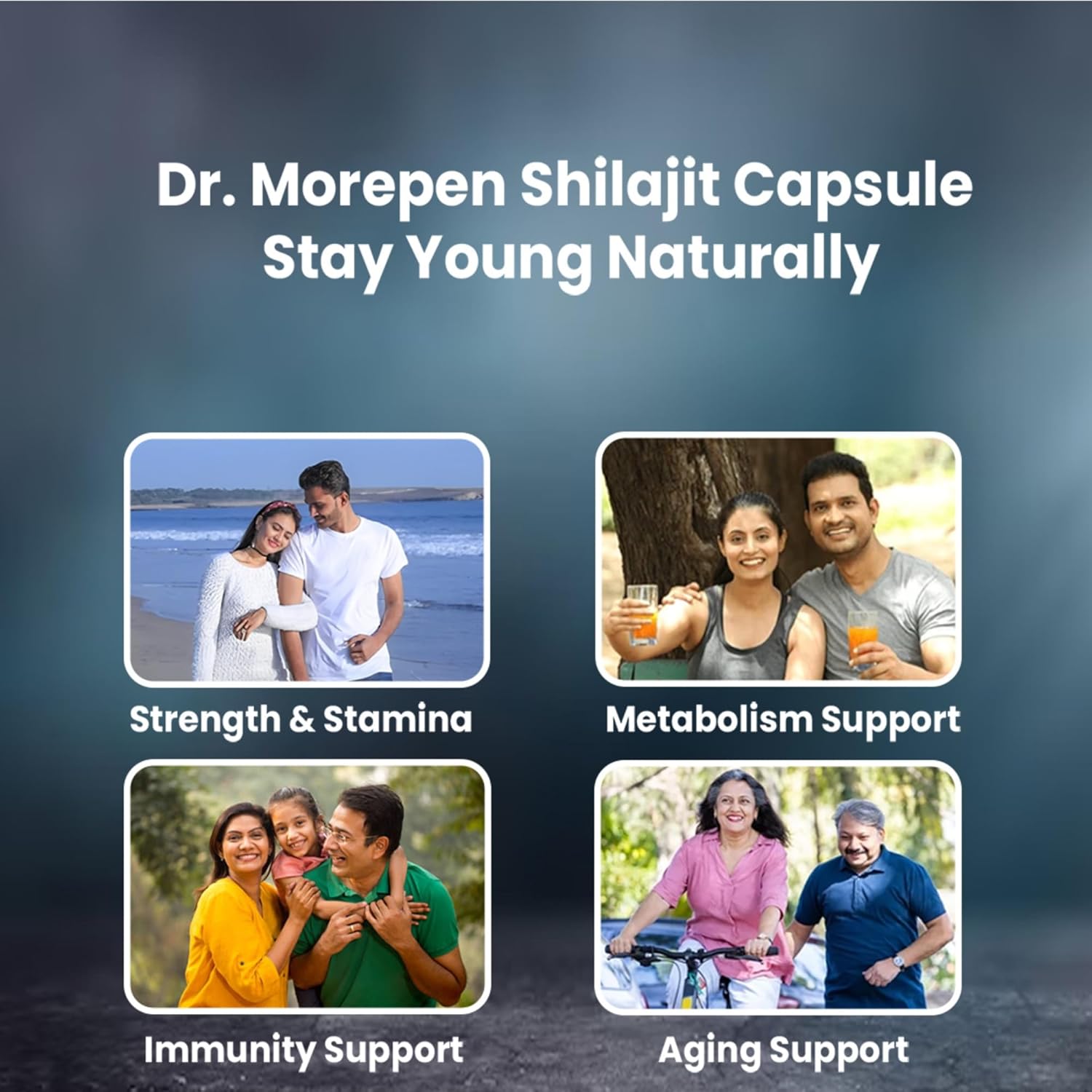 DR. MOREPEN Shilajit Capsules | Pure Himalayan Shila jit Extract Vegan 84 Minerals 60 Capsule Pack of 1
