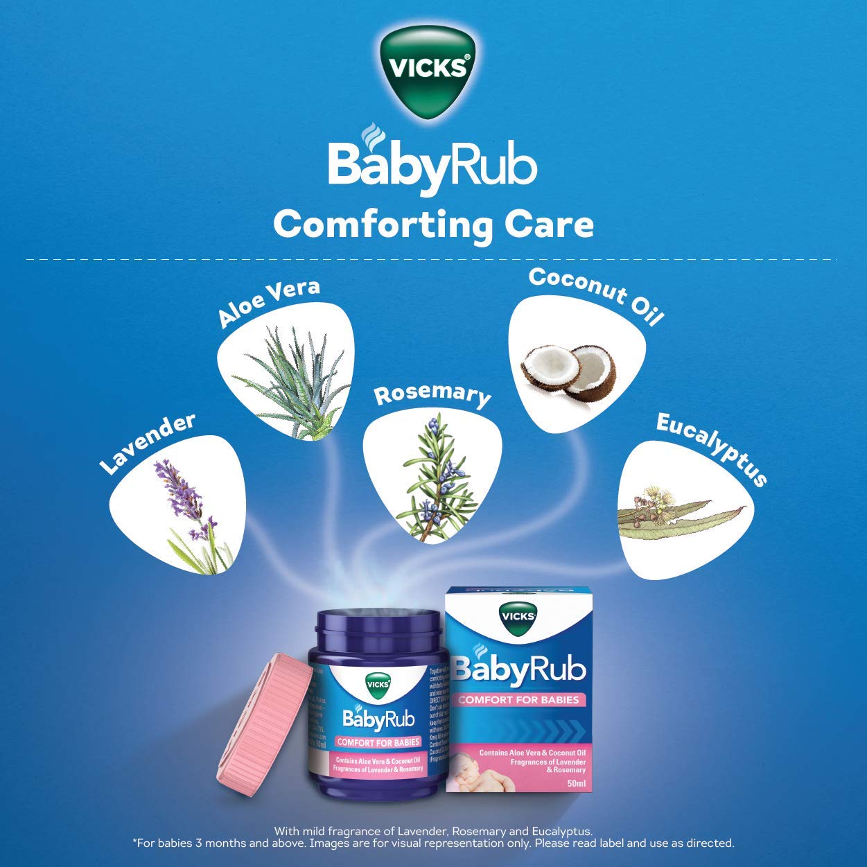 Vicks BabyRub 25ml, Specifically for Babies-Moisturize, Soothe and Relax your baby