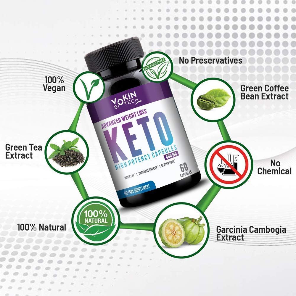 Vokin Biotech Keto Advanced with Green Coffee Extract For Weight Management