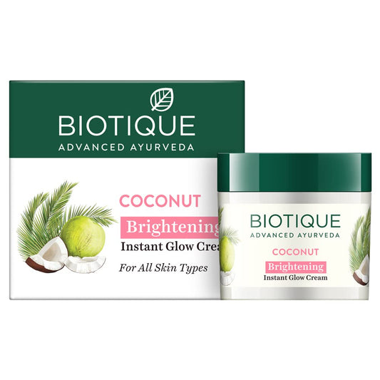 Biotique Advanced Ayurveda Bio Coconut Whitening & Brightening Cream - 50 gm
