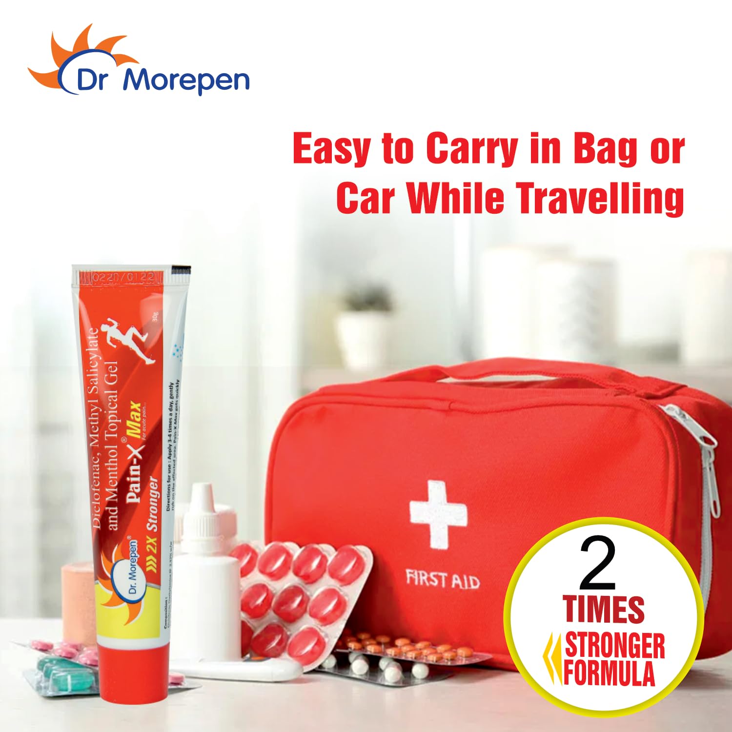 DR. MOREPEN Pain-X Max Body Pain Relief Gel for Muscle, Neck & Back Pain Relief - 30gm Pack of 2