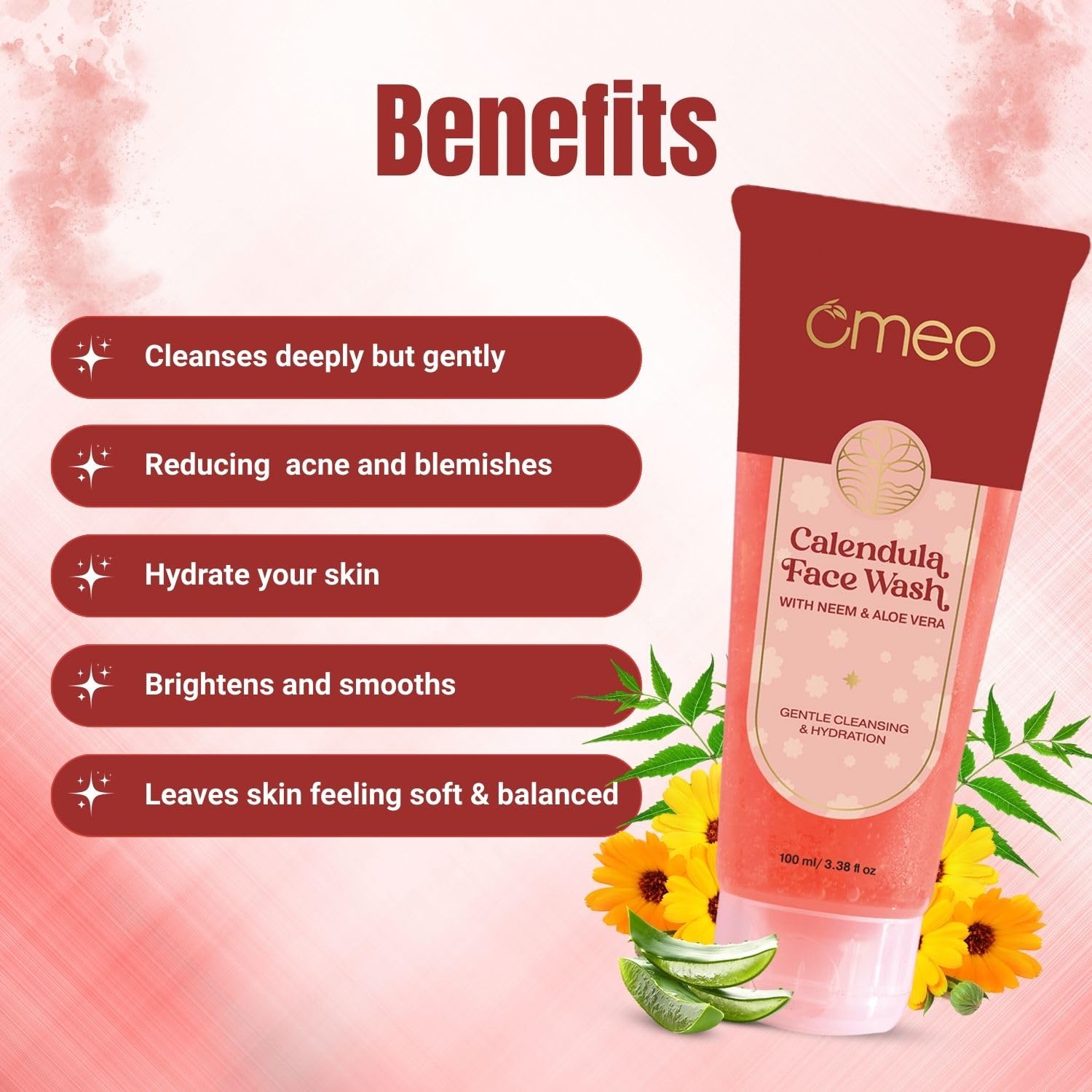 Bjain Homeopathy Omeo Calendula Face Wash - 100 ml