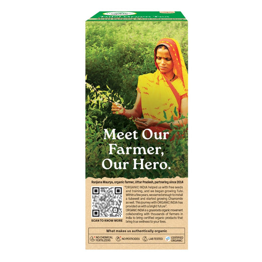 A TATA Product - Organic India Tulsi Green Tea Pomegranate - 25 Tea Bags