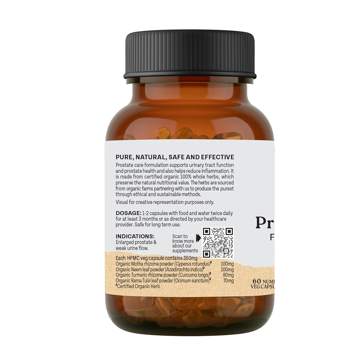 A TATA Product - Organic India Prostate Care - 60 Veg Capsules