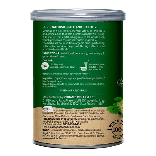 A TATA Product - Organic India Moringa Powder - 100g
