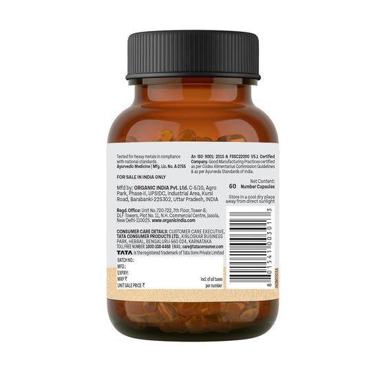 A TATA Product -Organic India Beautiful Skin Capsules, 60 Capsules
