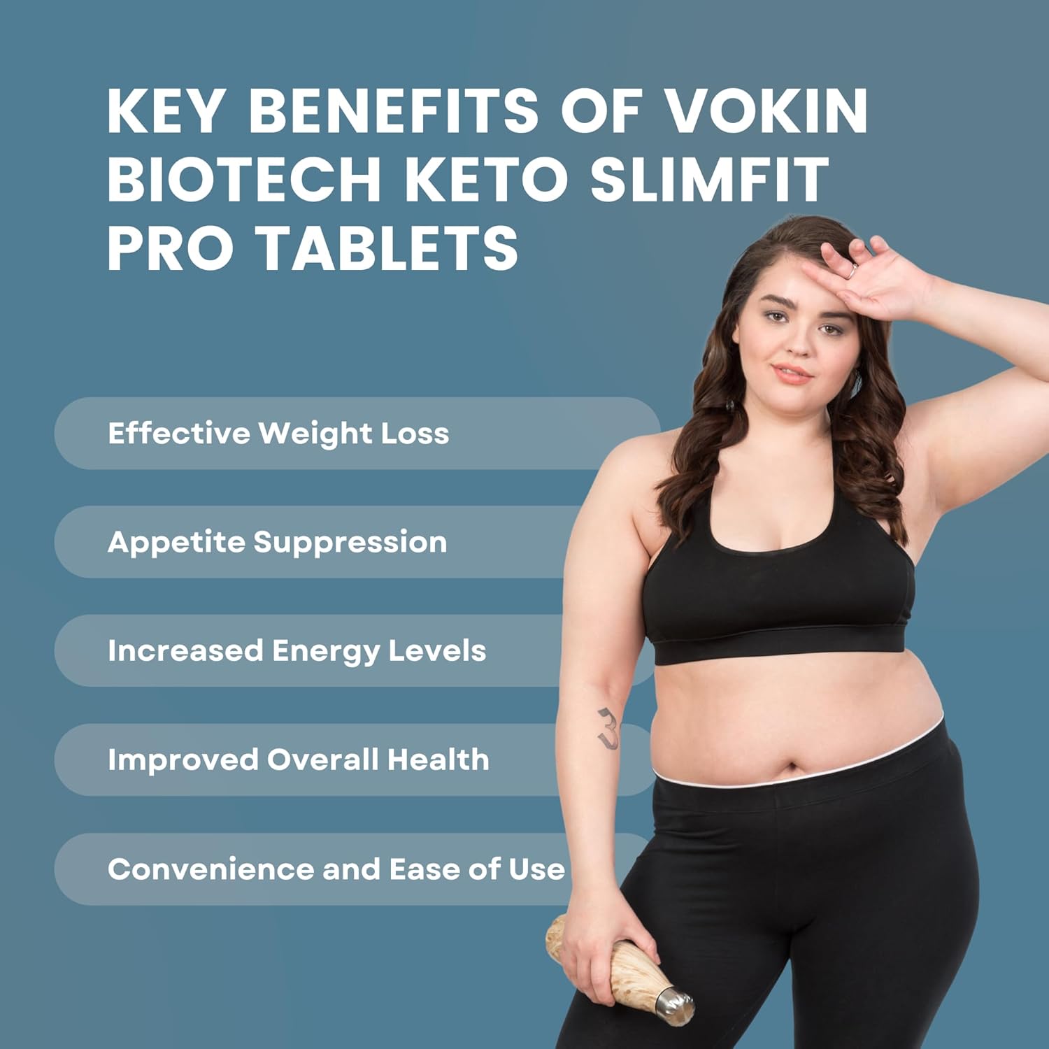 Vokin Biotech Keto Slim Tablets For Weight Loss Water Soluble (20 Tablets) Pack Of 2