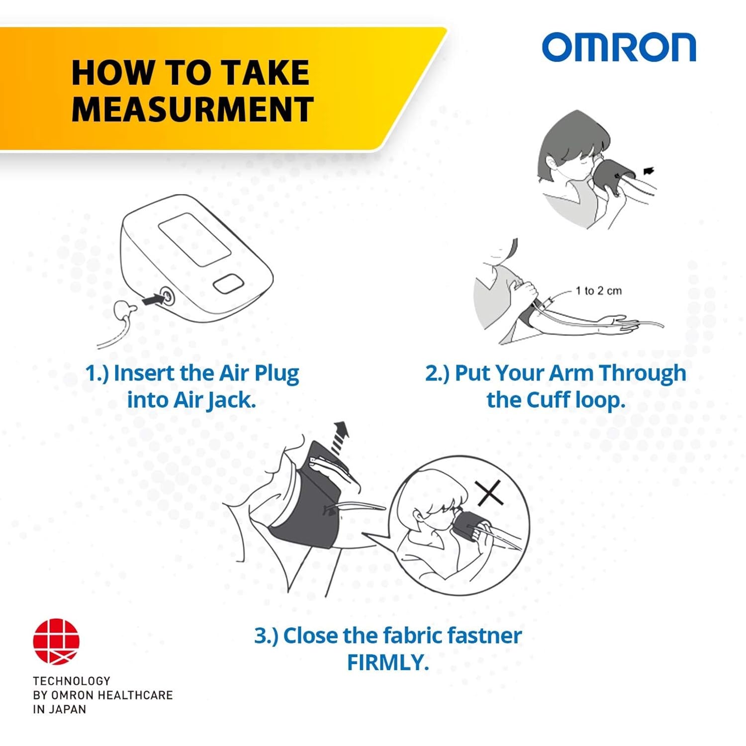 HEM-7121J Omron Digital Arm Blood Pressure Monitor with Intellisense Technology & Cuff Wrapping Guide for Most Accurate Measurement
