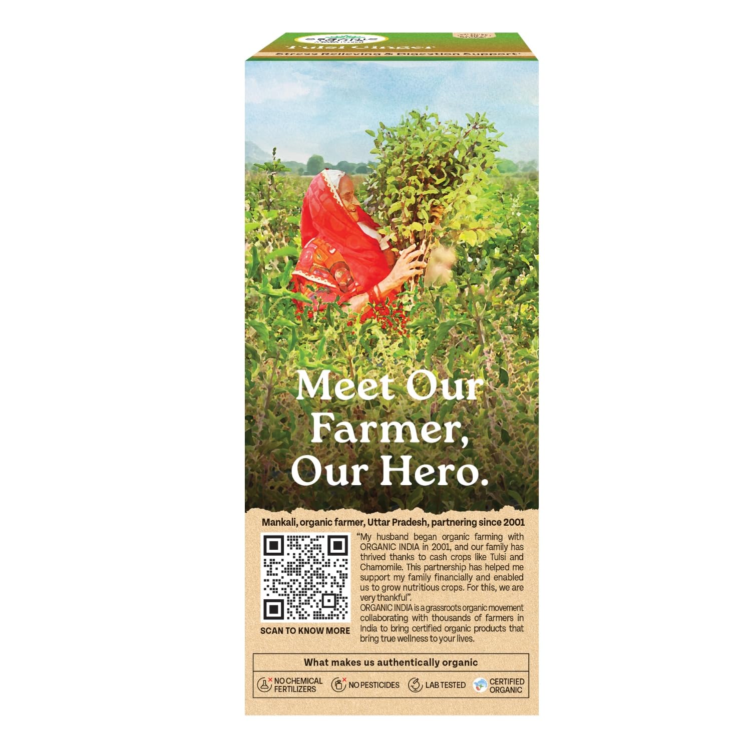 A TATA Product - Organic India Tulsi Ginger - 25 Tea Bags