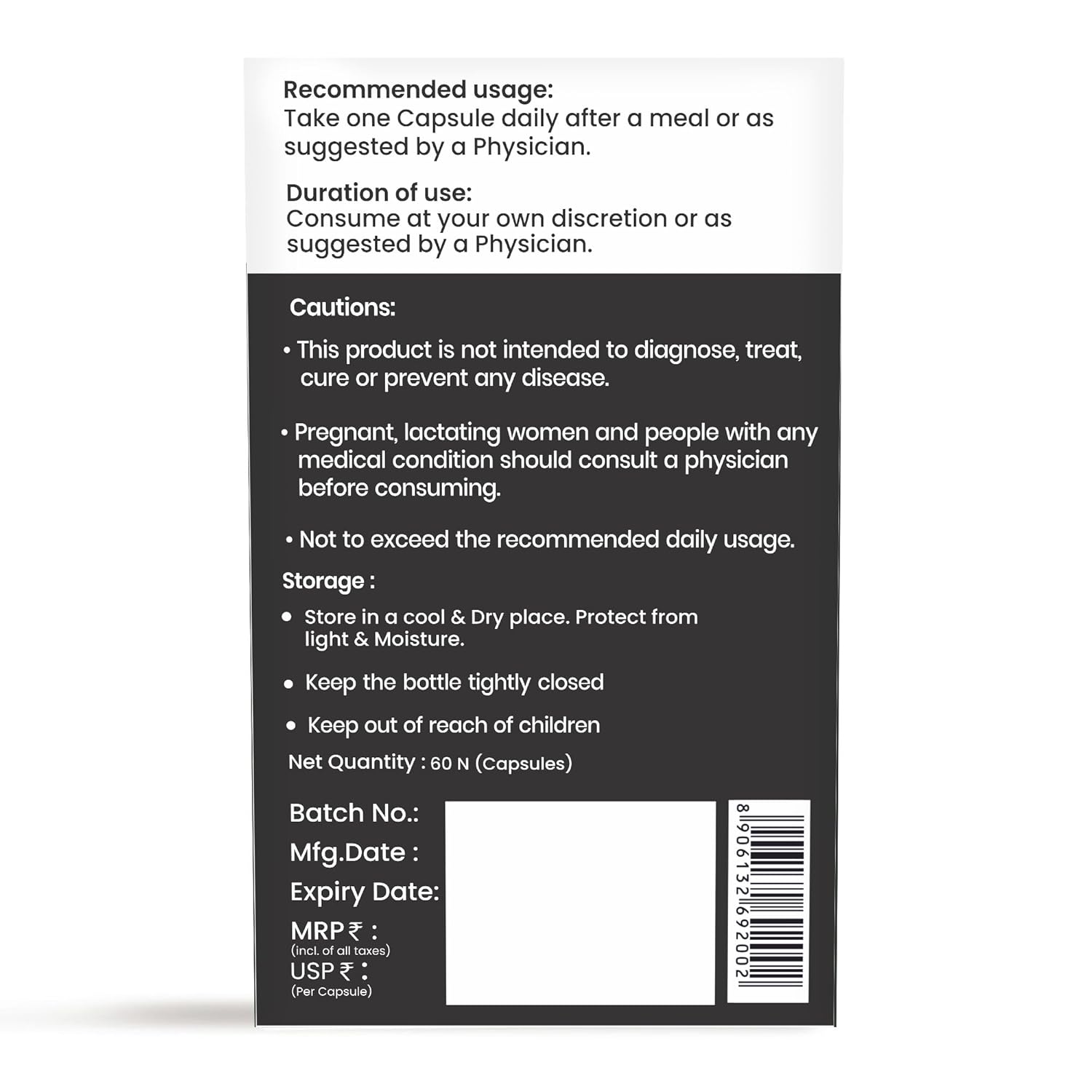 DR. MOREPEN Shilajit Capsules | Pure Himalayan Shila jit Extract Vegan 84 Minerals 60 Capsule Pack of 1