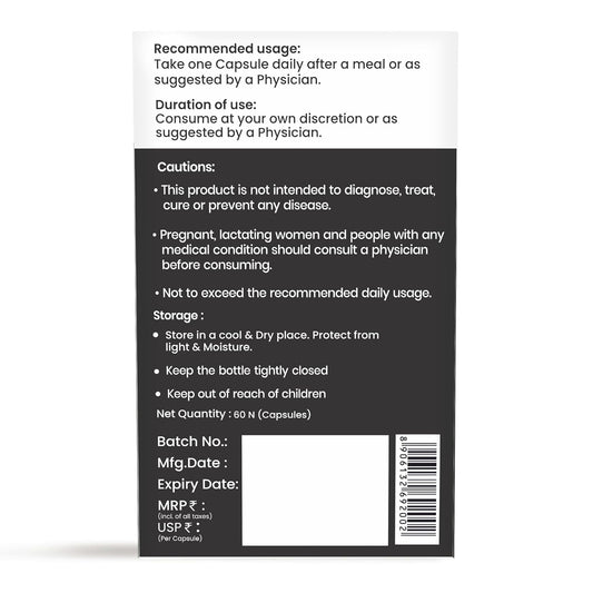 DR. MOREPEN Shilajit Capsules | Pure Himalayan Shila jit Extract Vegan 84 Minerals 60 Capsule Pack of 1