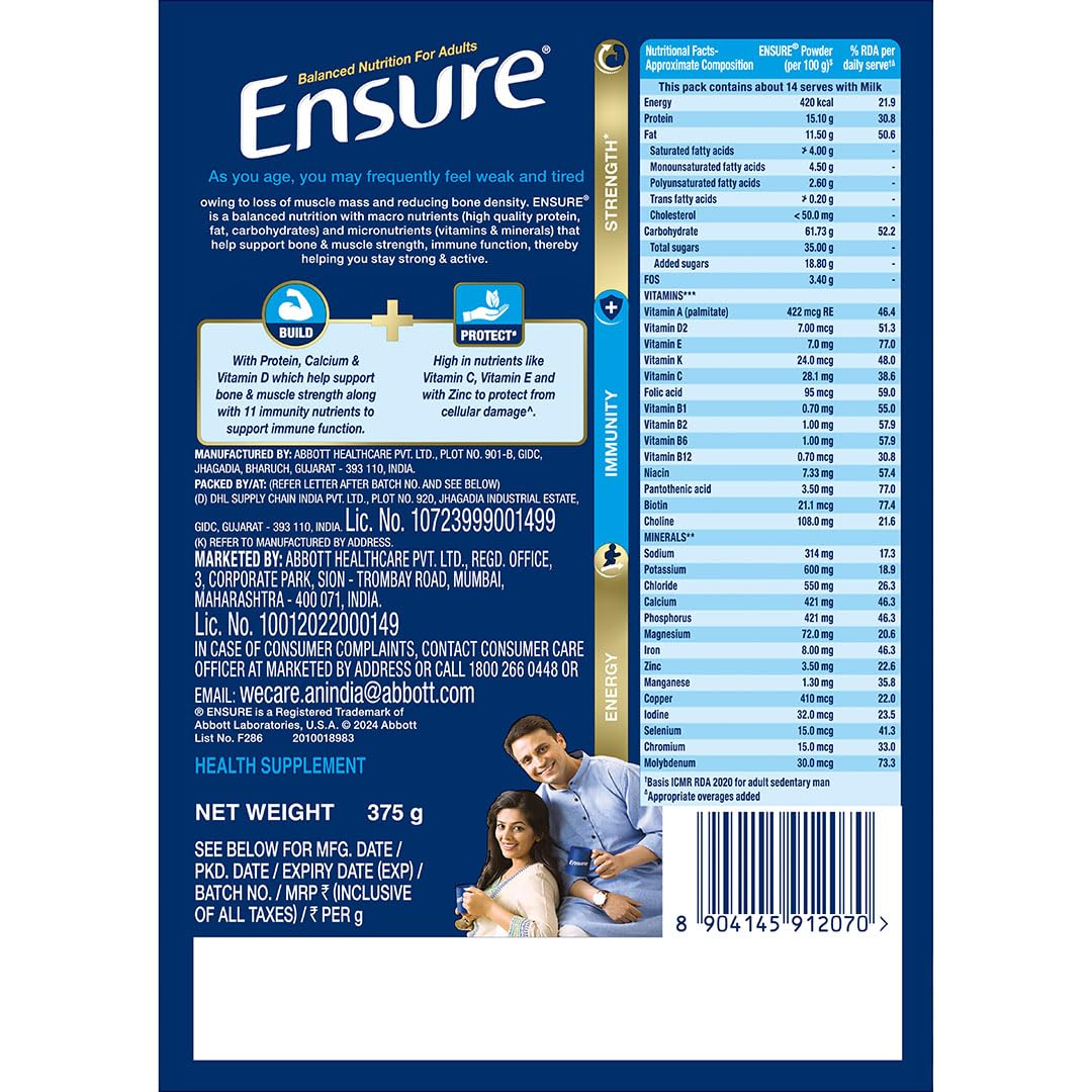 Ensure Chocolate flavour Refil 200G Abbott