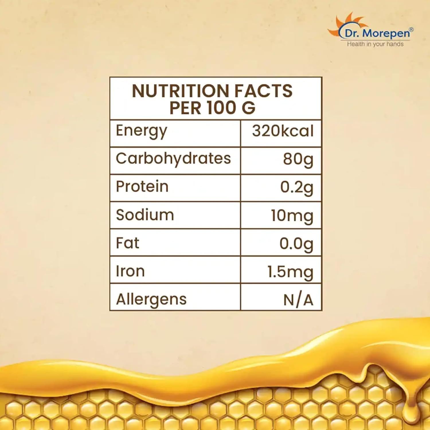 Dr. Morepen Natural & Pure Honey Nmr Tested & No Sugar Adulteration 250G Pack Of 2