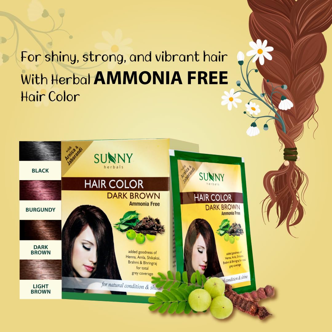 Bakson's Sunny Herbals Hair Color Burgundy - 20 gm - Pack of 2