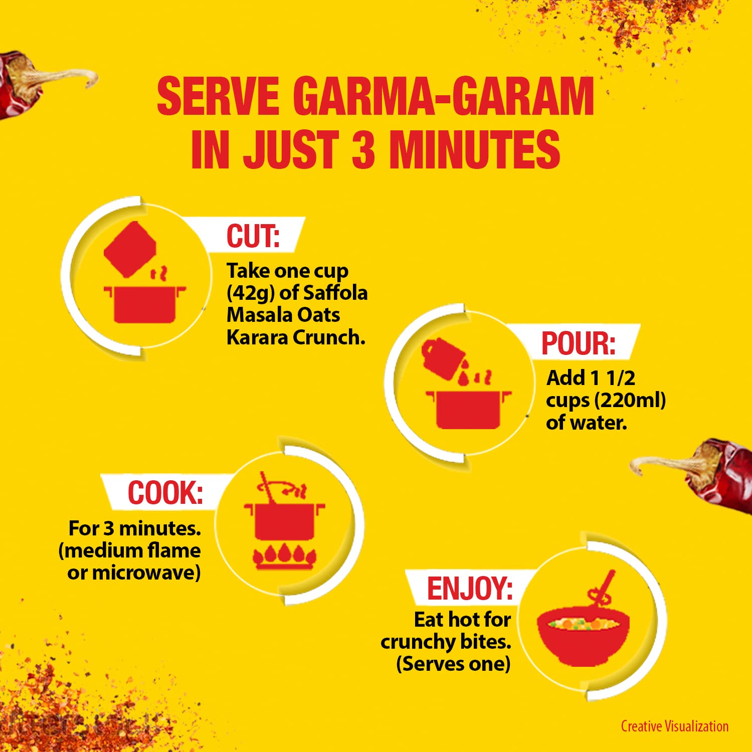 Saffola Karara Crunch Masala Oats - 500 gm