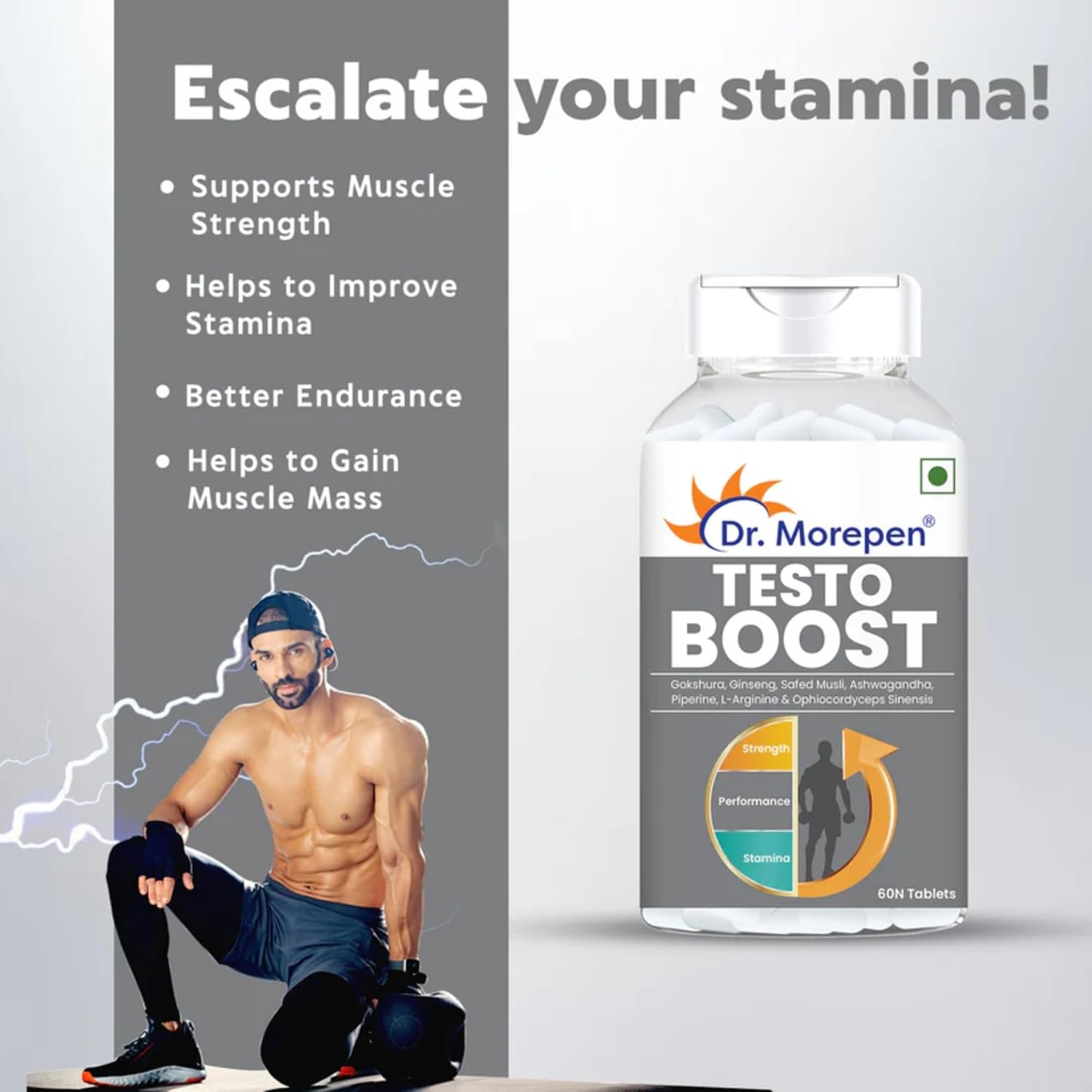 DR. MOREPEN Testo Boost - 60 Tablets & Shilajit 60 Capsules