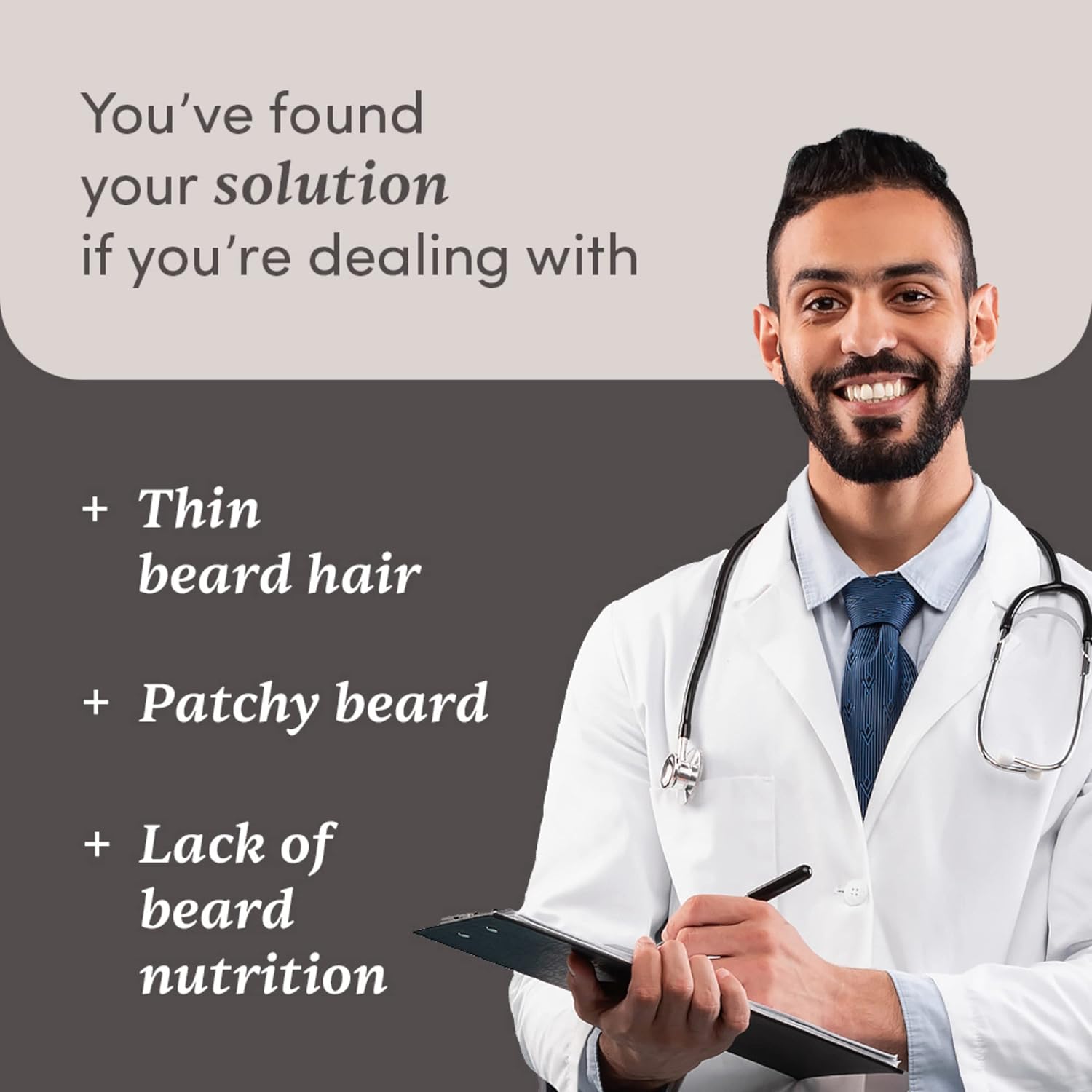 Man Matters Beard Growth Gummies, Promotes Beard Density - 30 gummies