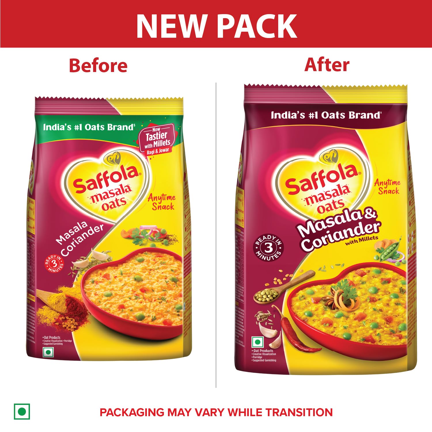 Saffola Masala & Coriander Masala Oats - 500 gm