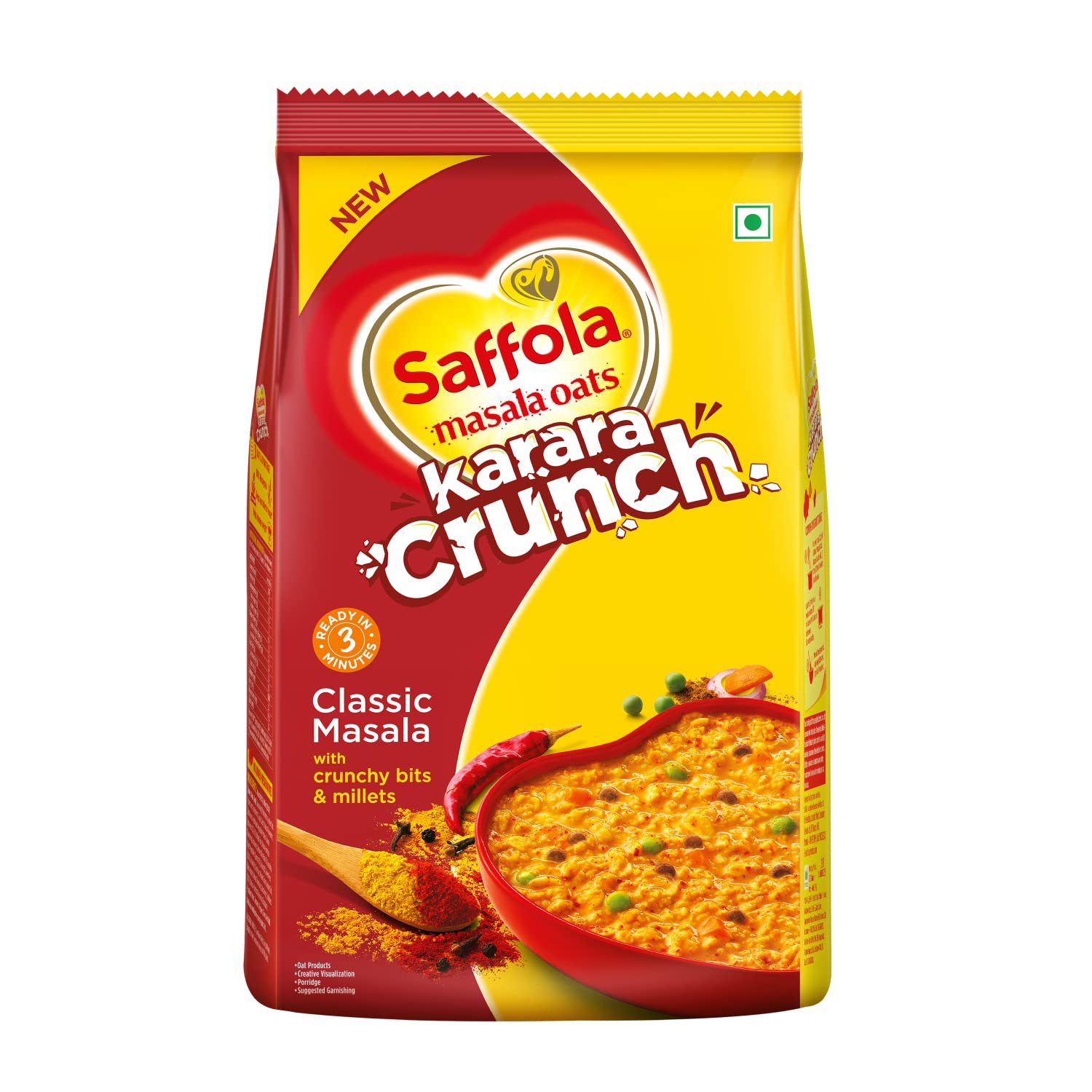 Saffola Karara Crunch Masala Oats - 500 gm