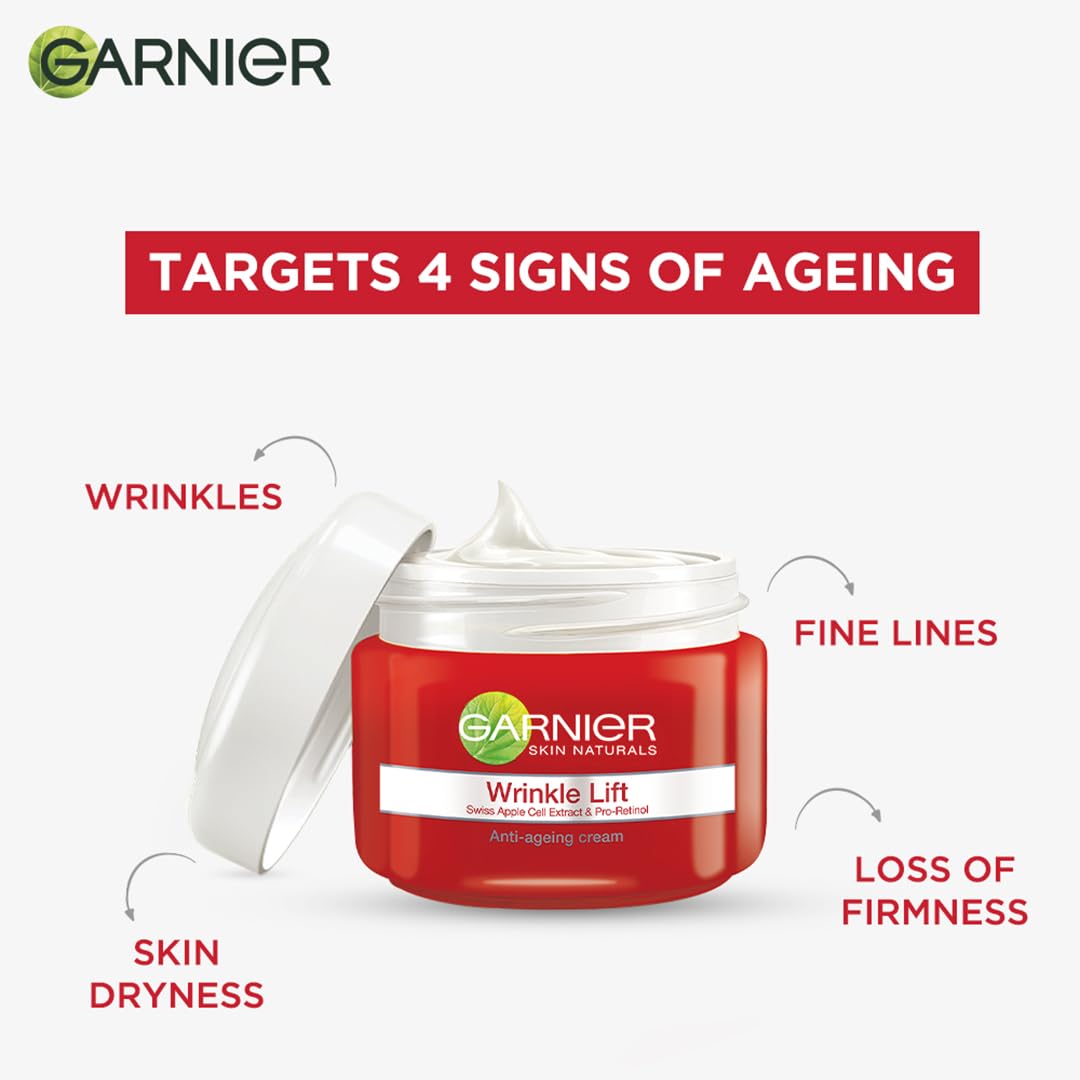 Garnier Skin Naturals Wrinkle Lift Anti-Ageing Cream - 18 gm