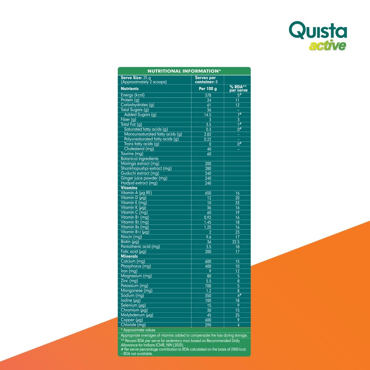 Himalaya Herbals Quista Active - Chocolate - 200 gm