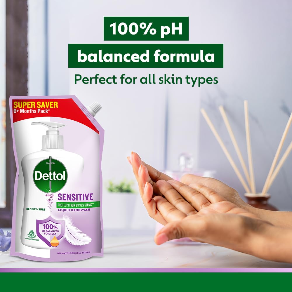 Dettol Liquid Hand wash Refill, Sensitive, 675ml