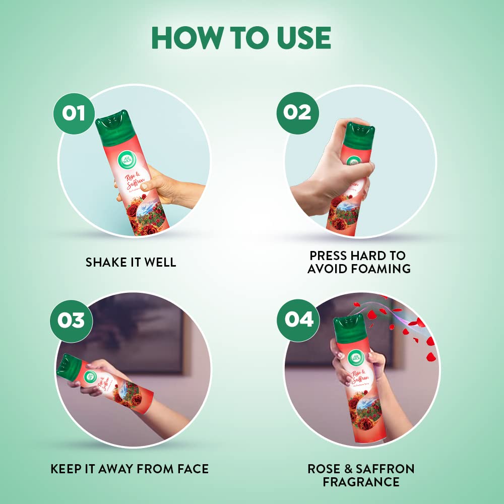 Air Wick - 245 ml - Rose & Saffron, Room Air Freshener Spray