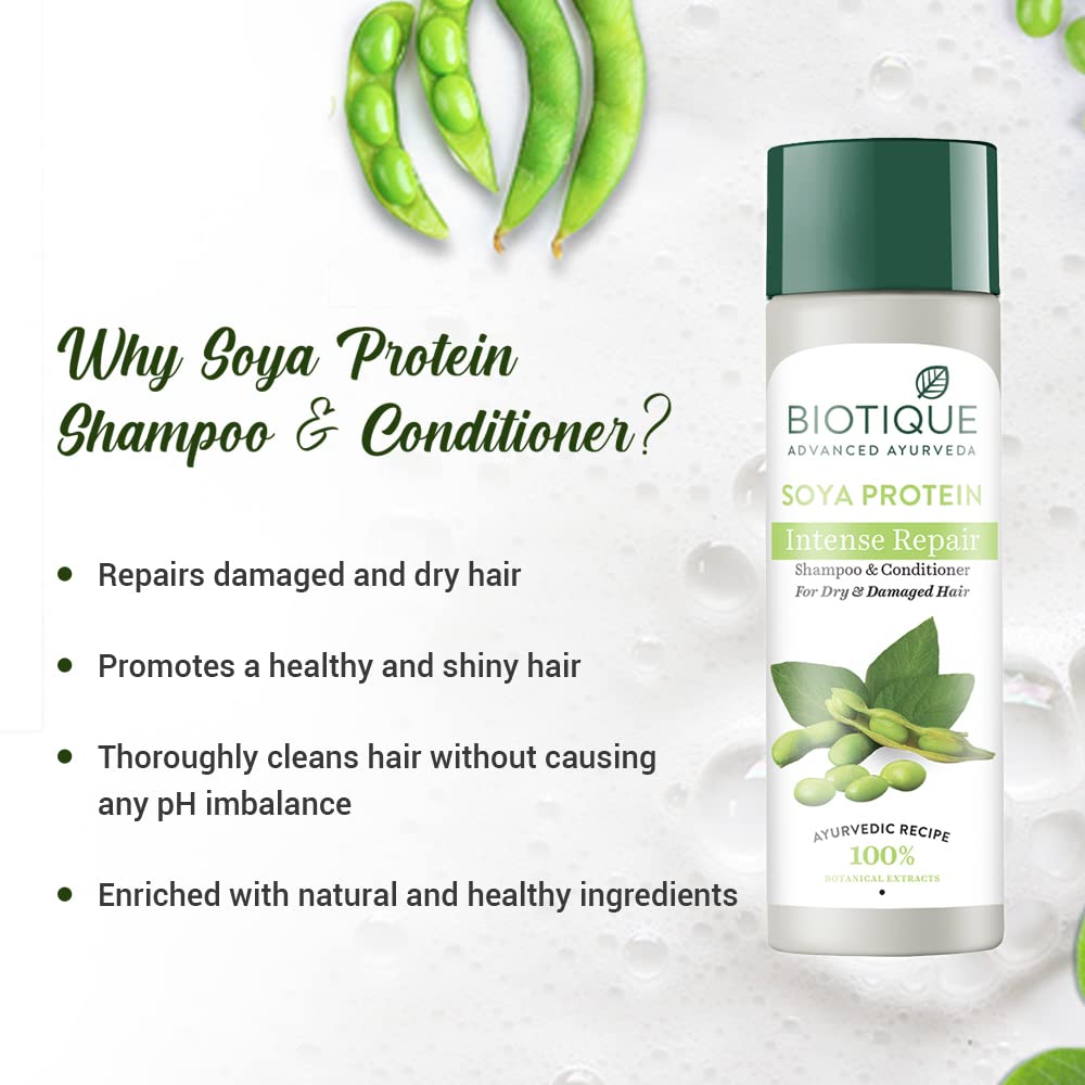 Biotique Advanced Ayurveda Bio Soya Protein Fresh Nourishing Shampoo - 120ml