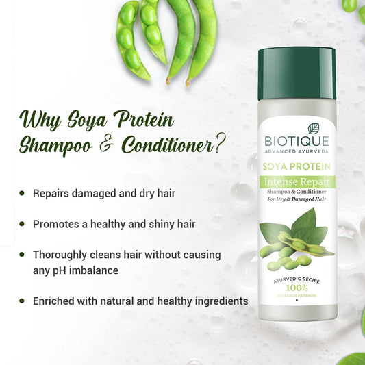 Biotique Advanced Ayurveda Bio Soya Protein Fresh Nourishing Shampoo - 120ml