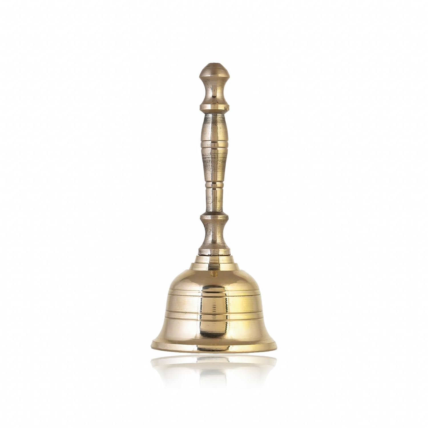 Brass Hand Bell for Pooja Ghanti for Mandir, Home and Office Temple Prayer Bell Ghanti for Decoration