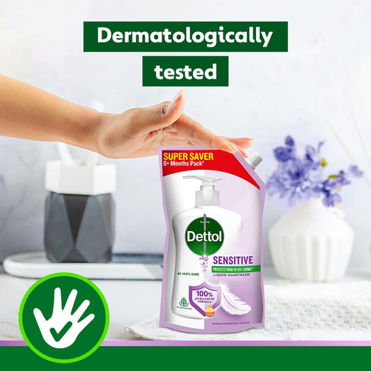 Dettol Liquid Hand wash Refill, Sensitive, 675ml