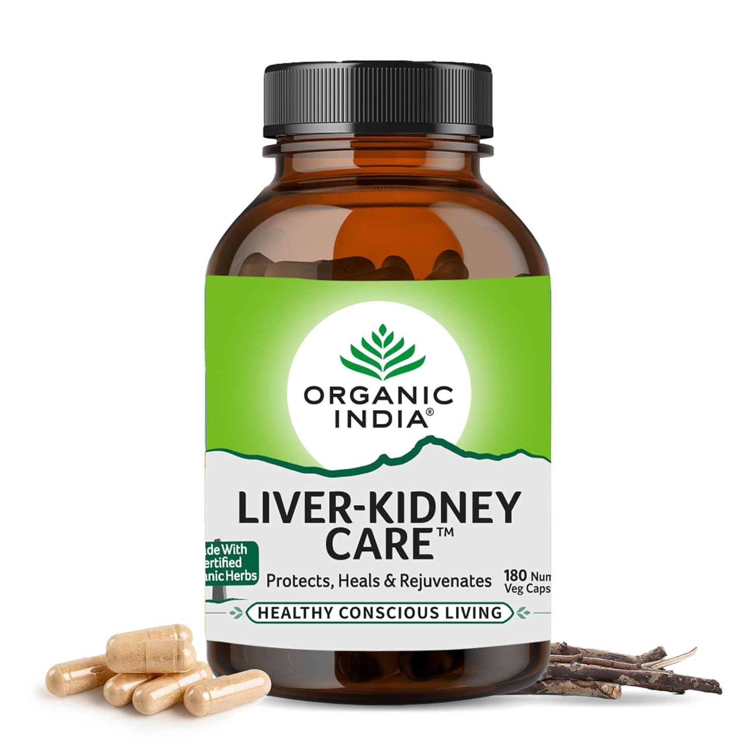Organic India Liver-Kidney Care Veg | 180 Capsule
