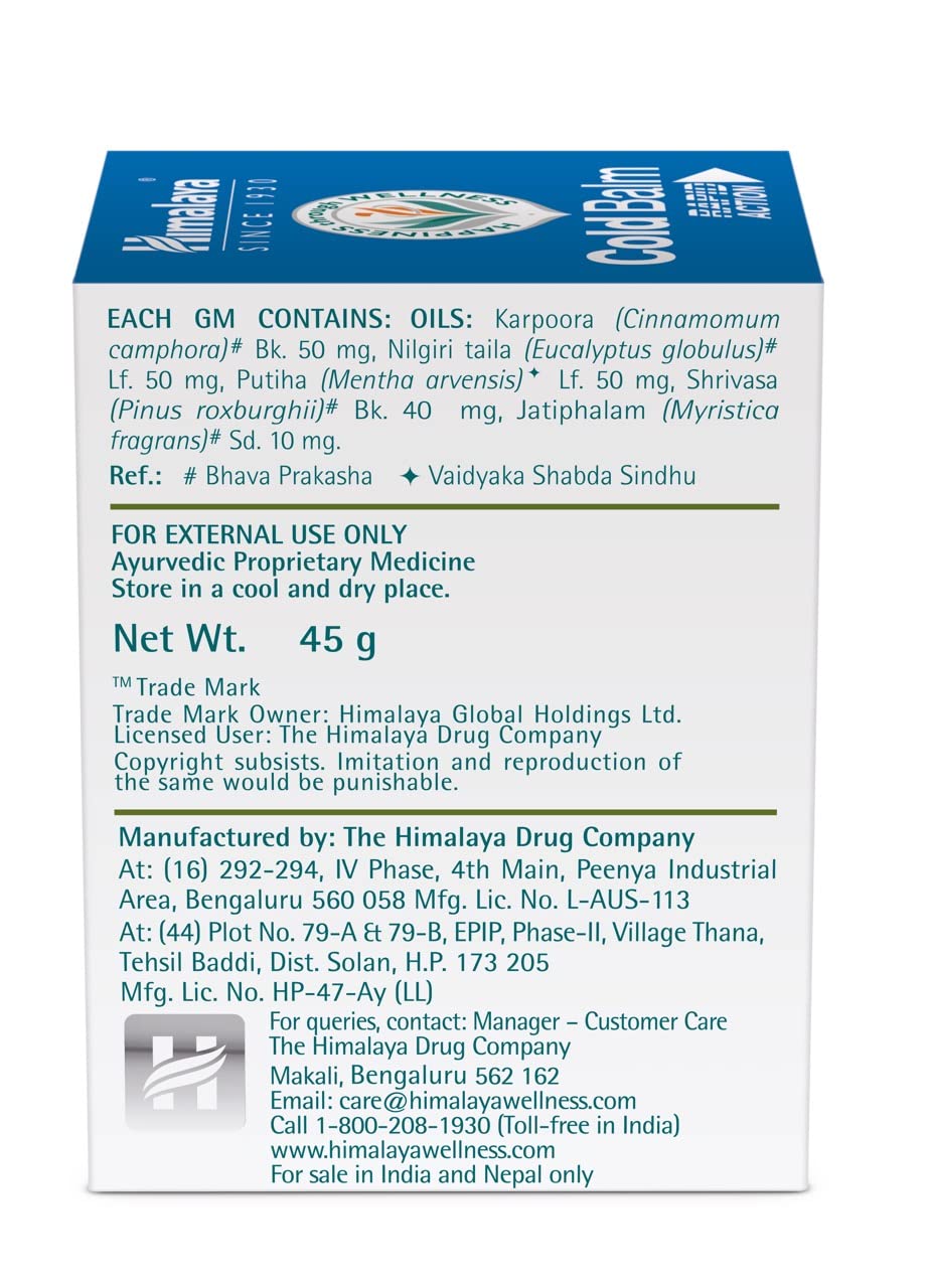 Himalaya Wellness Cold Balm Rapid Action - 45 gm