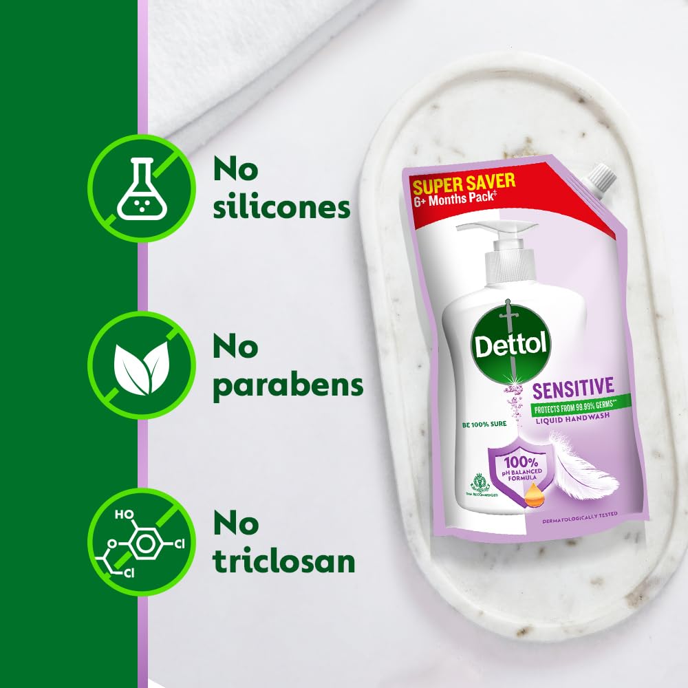Dettol Liquid Hand wash Refill, Sensitive, 675ml