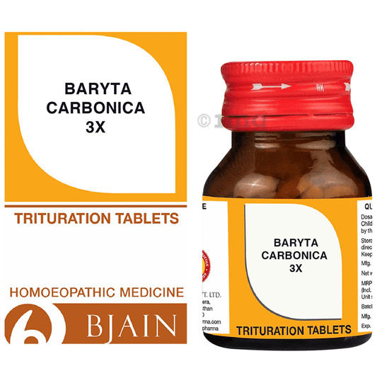 Bjain Homeopathy Baryta Carbonica Trituration Tablets - 25 gm - 3X