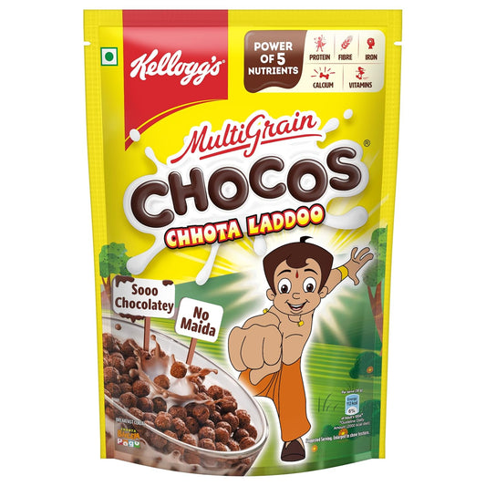 Kellogg's Multigrain Chocos Chotta Ladoo, Breakfast Cereal for Kids - 340 gm