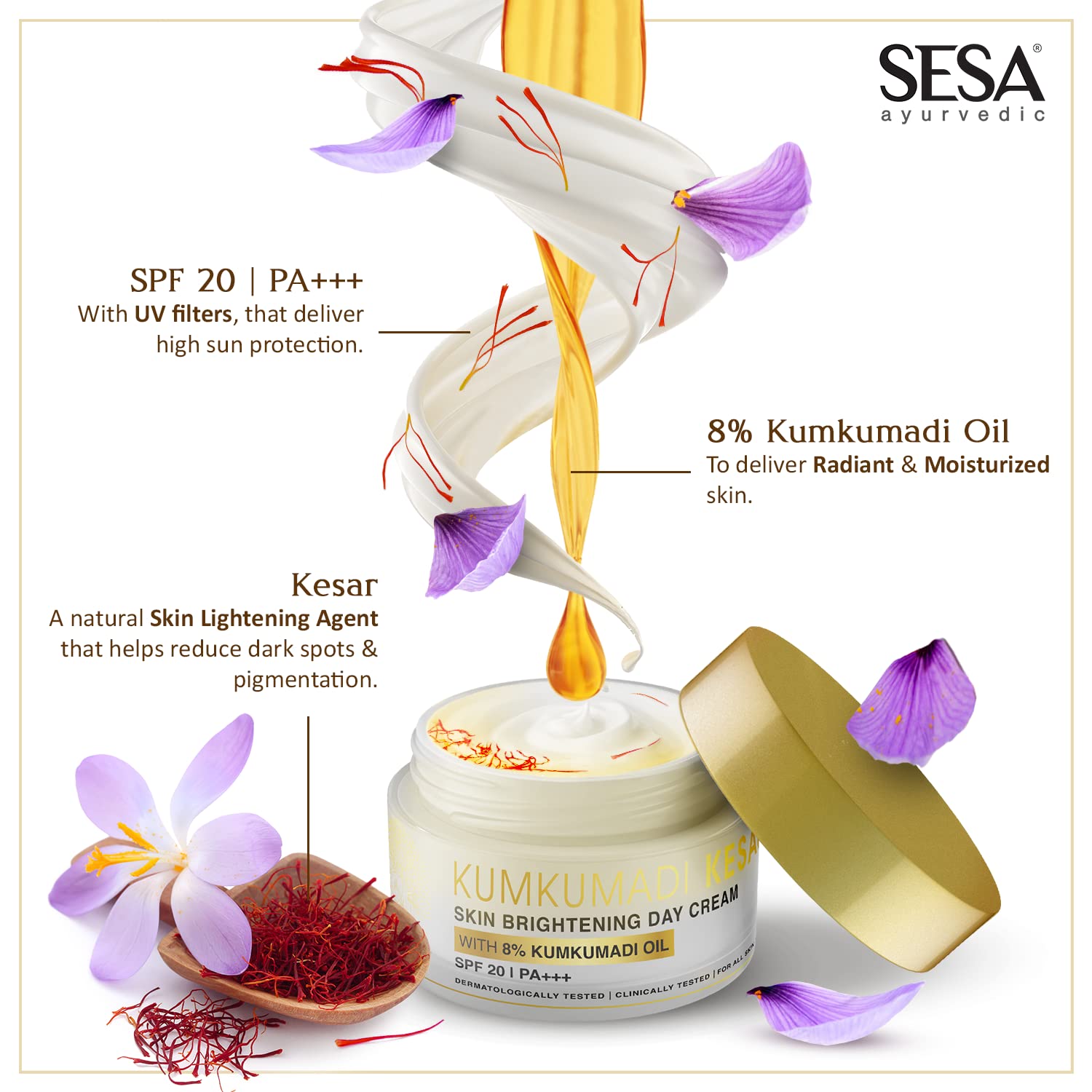 Sesa Ayurvedic Kumkumadi Kesar Day Cream - 50 gm
