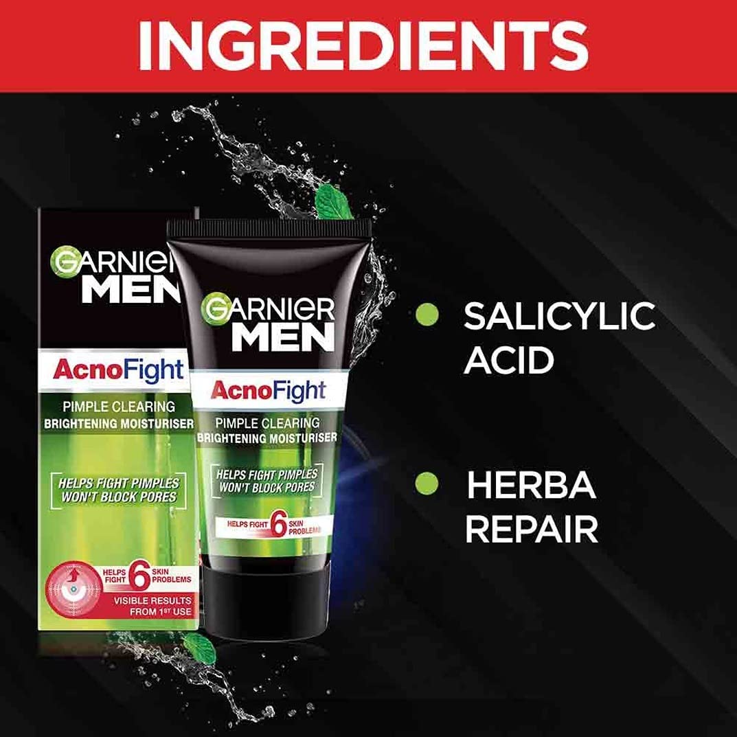 Garnier Men Acno Fight Pimple Clearing Brightening Moisturizer - 45 gm