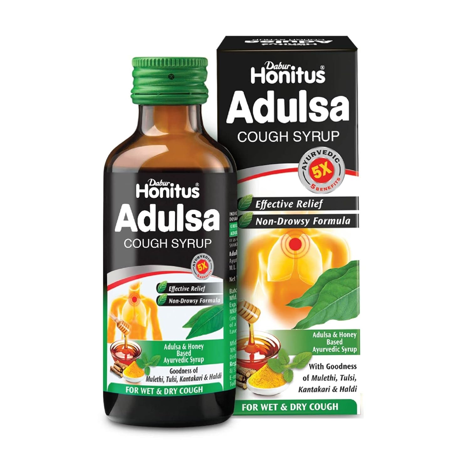 Dabur Honitus Adulsa Cough Syrup - 100 ml